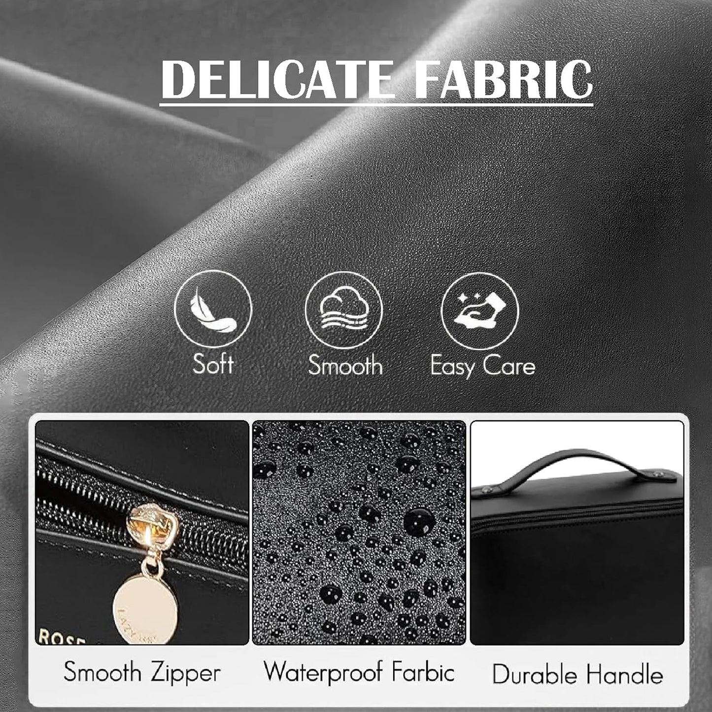 Makeup Cosmetic Bag For Women Wide Opening Cosmetic Case