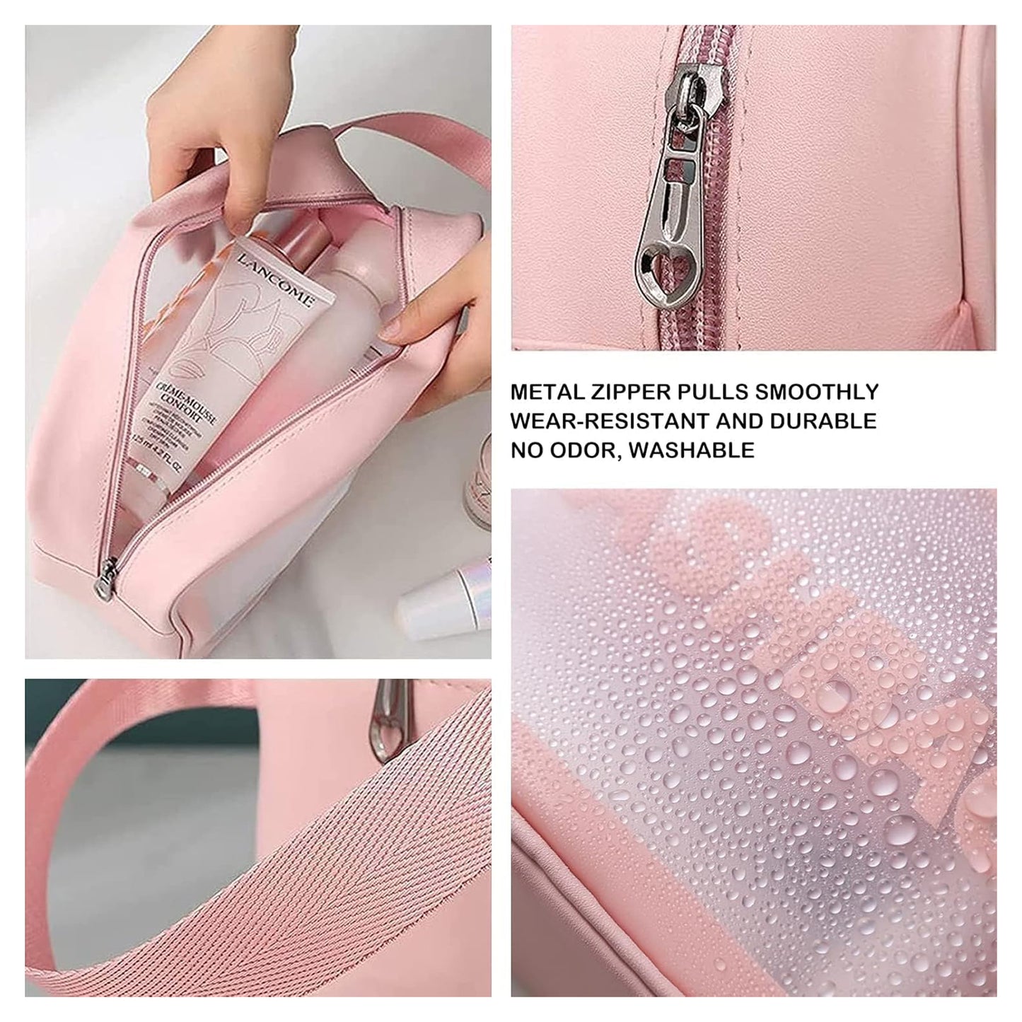 Pvc Cosmetic Pouch Make Up Wash Bag Set Of 3