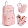 Canvas Pencil Case – Large Capacity 6 Layer With 3 Compartment For Kids