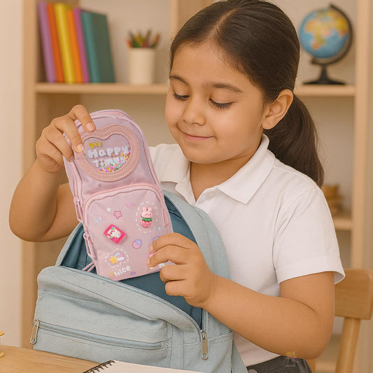 Canvas Pencil Case – Large Capacity 6 Layer With 3 Compartment For Kids
