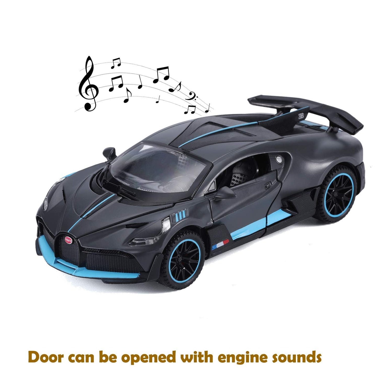 Bugatti Divo Die-Cast Pullback Car With Lights & Sound