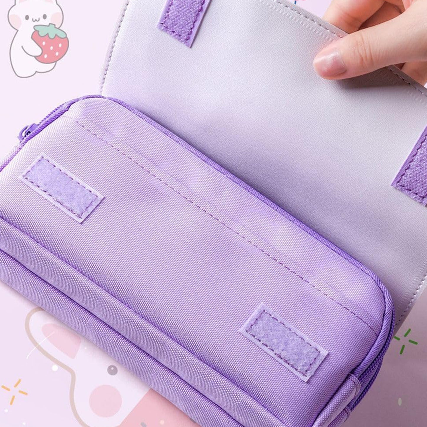 Rabbit Style Pencil Pouch Big Pencil Case Zipper