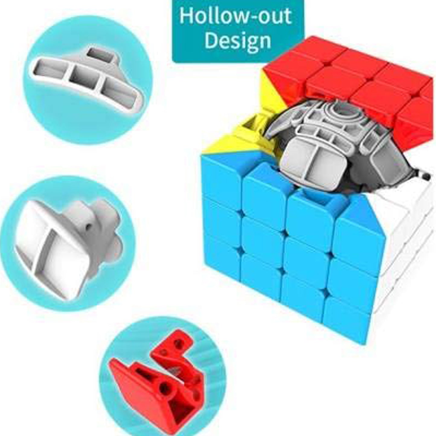 4X4X4 High Speed Sticker Less Speed Cube