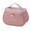 Portable Leather Cosmetic Storage Bag With Handle