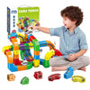 Electric Train Set With 3D Magic Flexible Race Tracks (123Pcs)