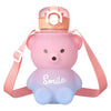 Kawaii Bear Straw Water Bottle