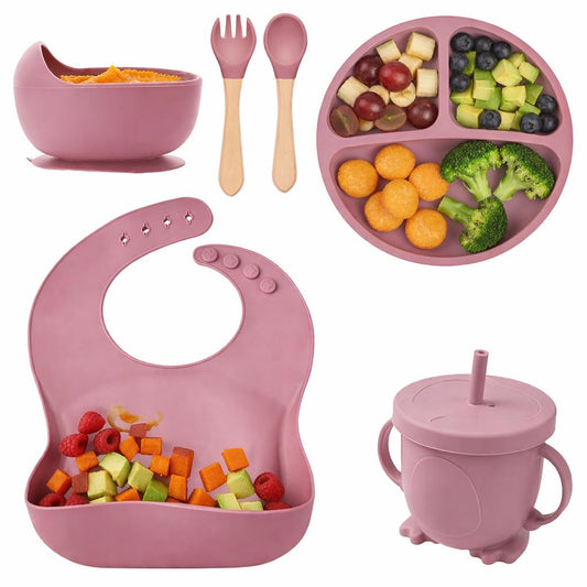6P Silicone Baby Feeding Set