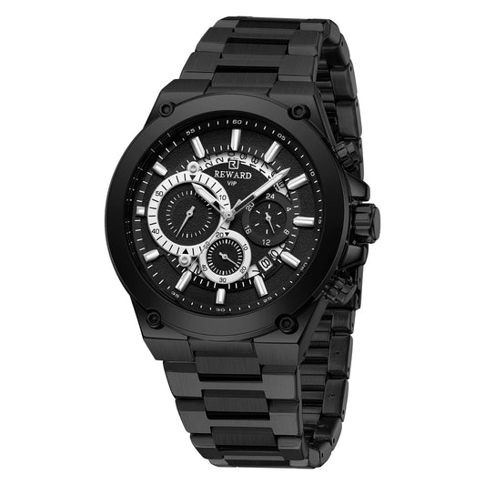 Reward Premium Men's Sport Chronograph Watch (Black Dail)
