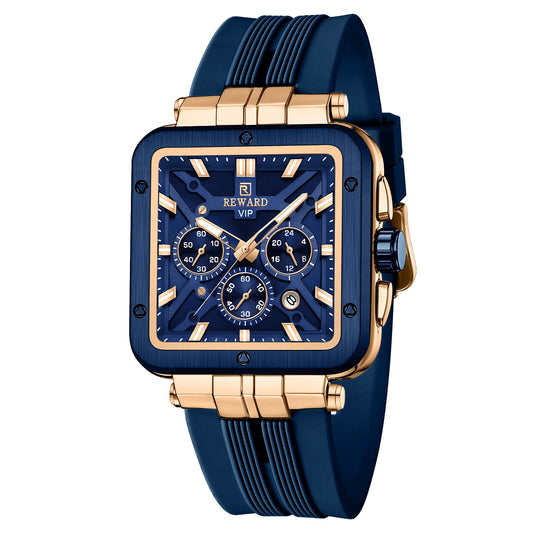 Reward VIP New Edition Chronograph Men’s Quartz Watch – Blue Sqare Dial