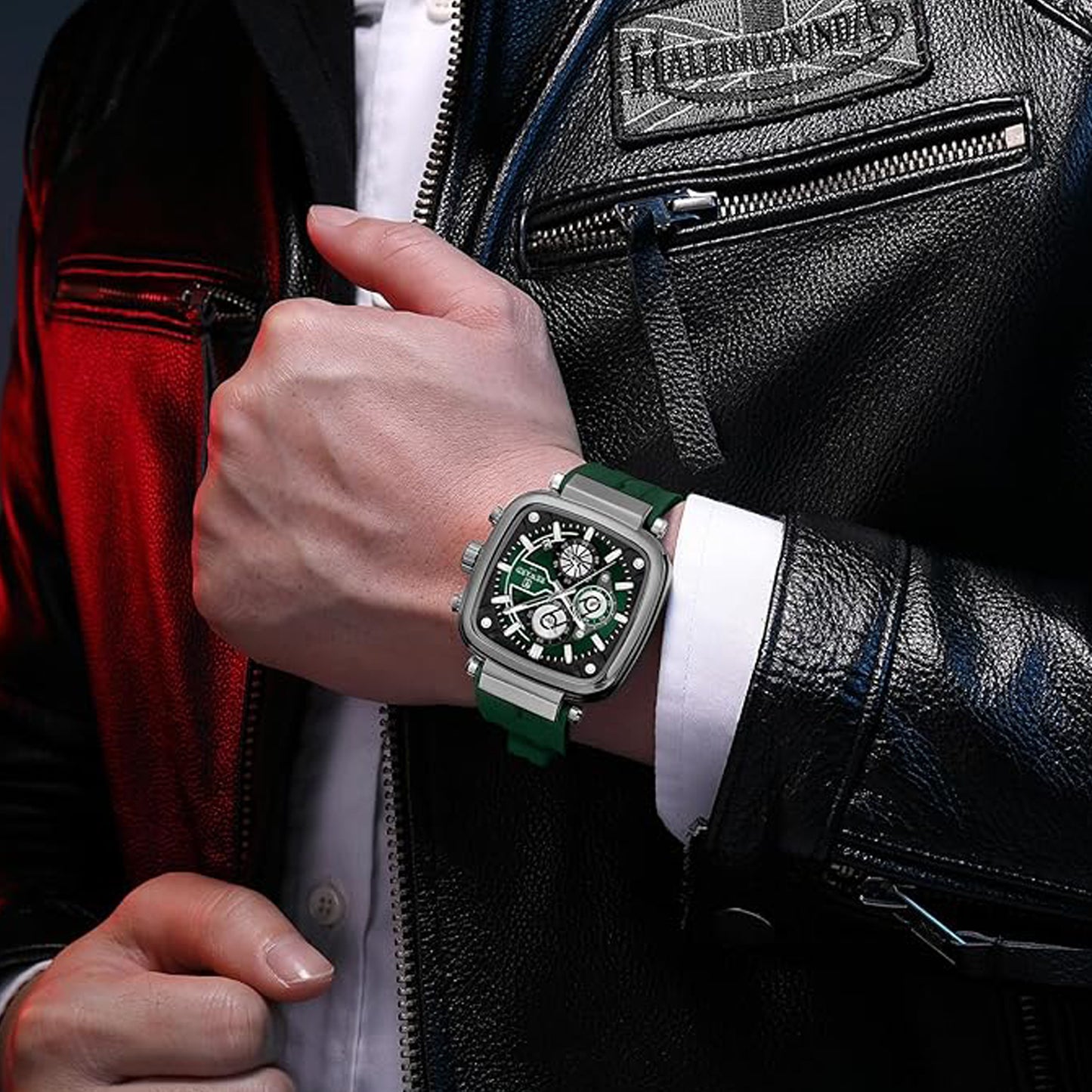 Reward VIP Analog Green Square Dial Men's Watch