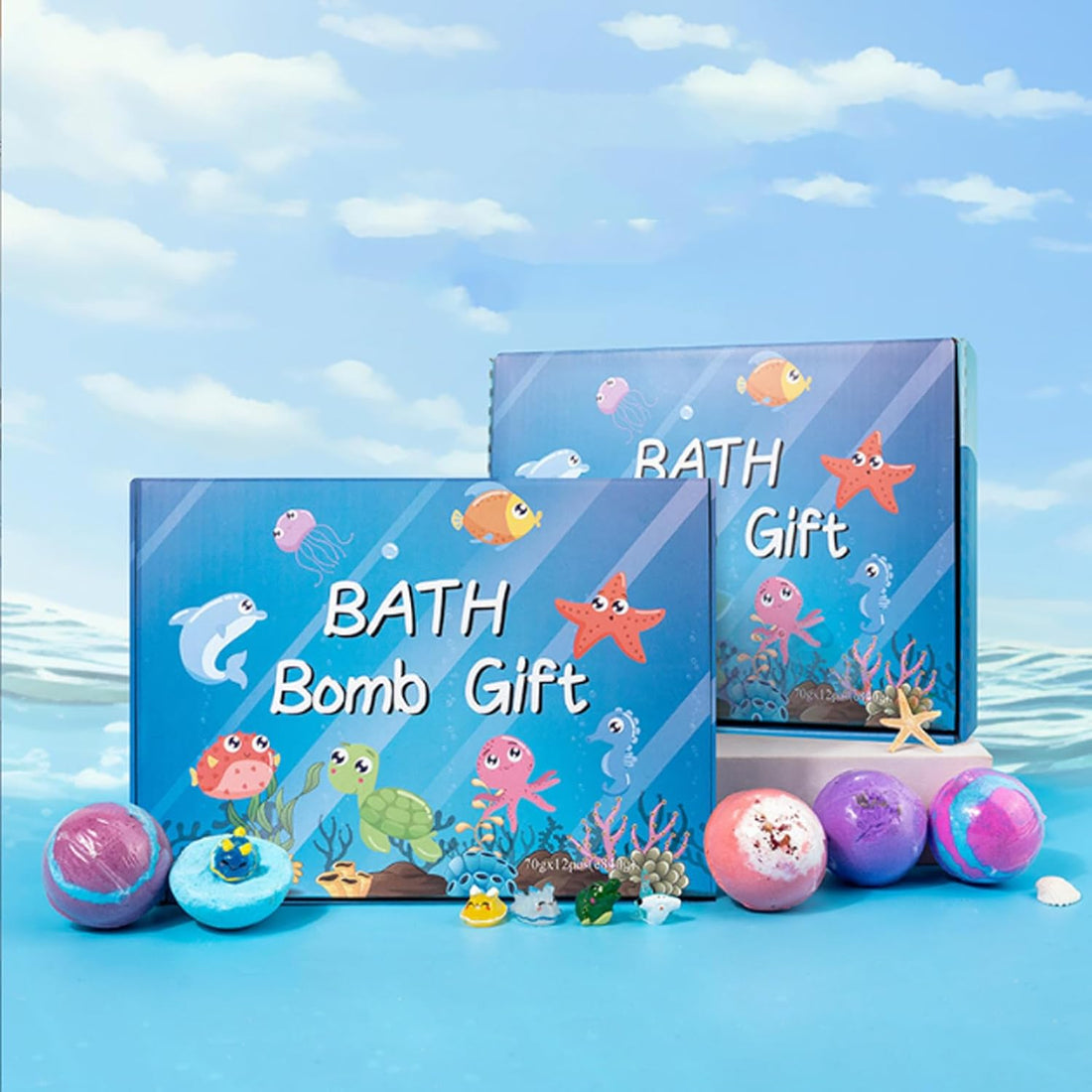 12 Pcs Bath Bombs For Kids With Toys Inside, Bath Bombs Gift Set