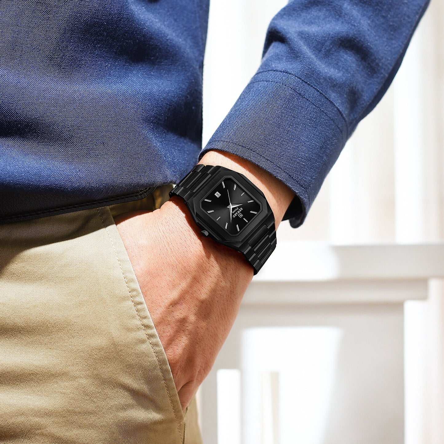 Reward Prime Men's Analog Quartz Watch – Black