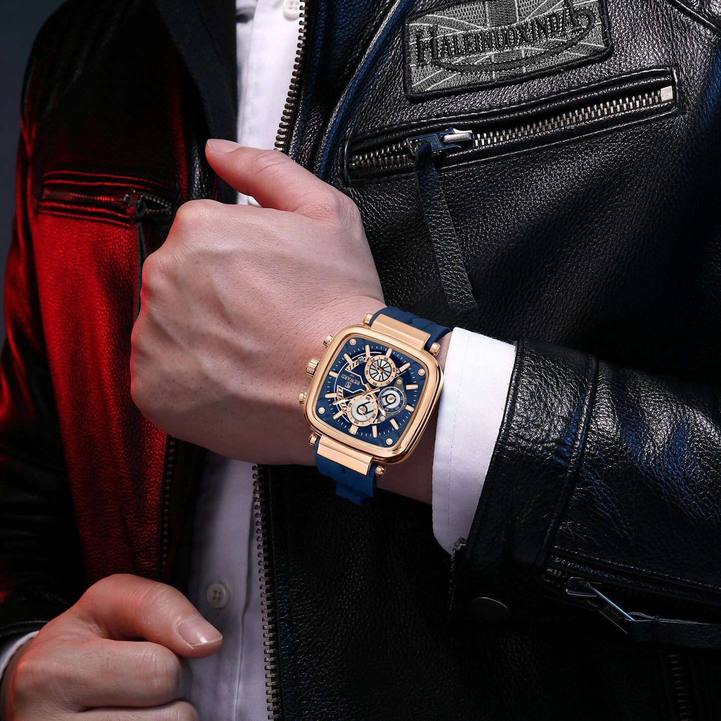 Reward VIP Analog Blue Square Dial Men's Watch