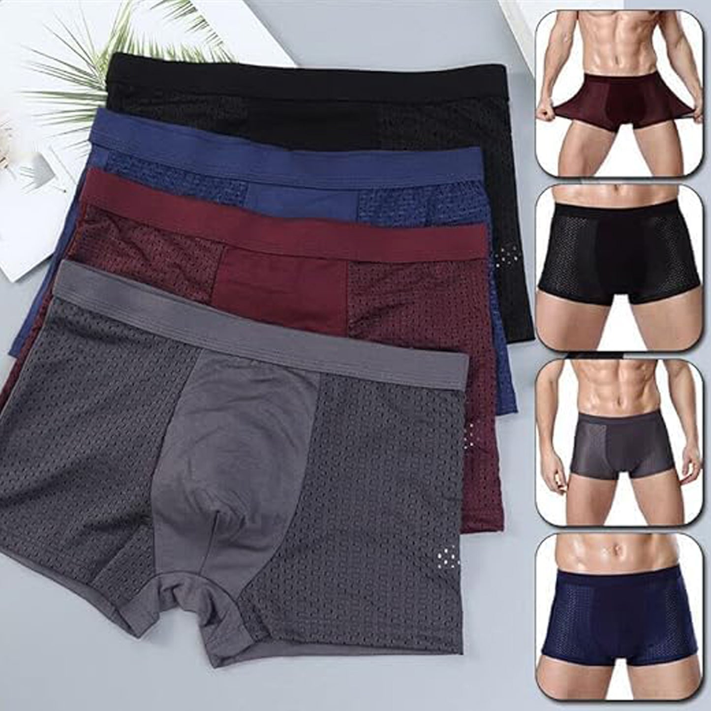 Men's Breathable Modal Mesh Underwear Trunks