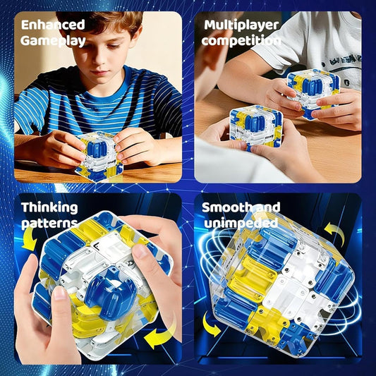Ball Rolling Cube 3D Maze Puzzle