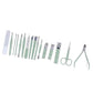 16 In 1 Stainless Steel Manicure Set – Green