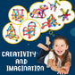 Magnetic Sticks Building Blocks Kids Toys (64 Pcs Sticks-Ball)