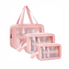 Pvc Cosmetic Pouch Make Up Wash Bag Set Of 3