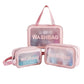 Pvc Cosmetic Pouch Make Up Wash Bag Set Of 3
