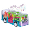 Transparent Gear 3D Rotating Bus Toy For Kids