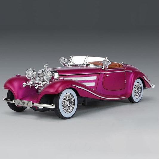 Mercedes Benz 500K 1:18 Diecast Scale Model Car Pink