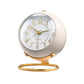Round Desk Loud Alarm Silent Non-Ticking Clock (White)