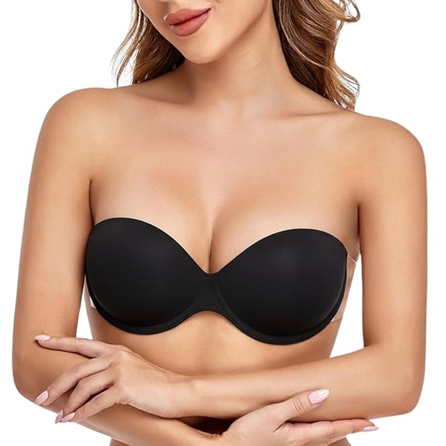 Stick-On Strapless Push-Up Adhesive Bra For Women