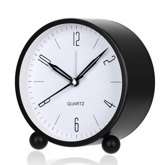 Twin Bell Table Clock With Night Backlight ( Black )