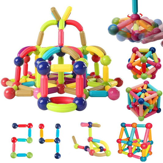 Magnetic Sticks Building Blocks Kids Toys (42 Pcs Sticks-Ball)