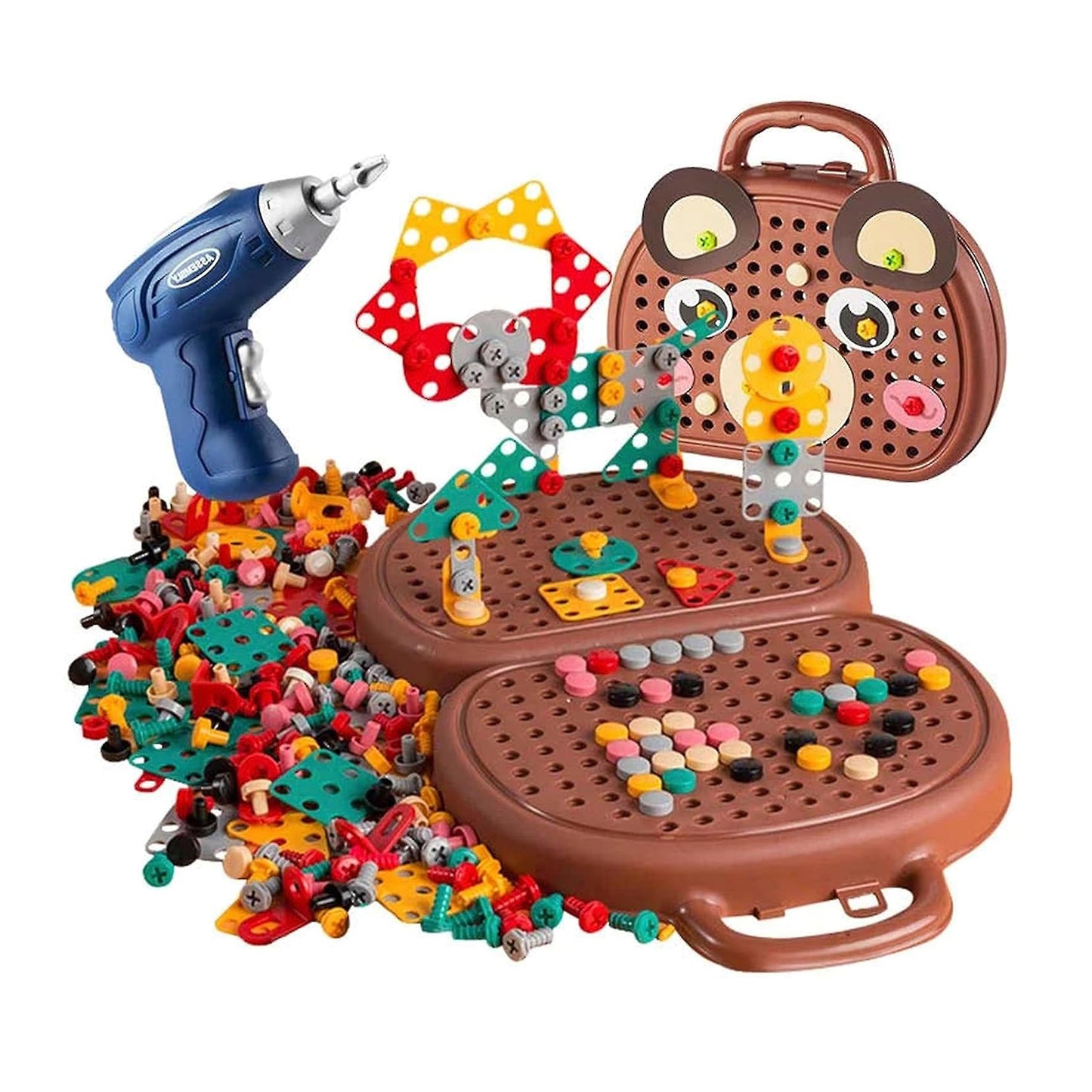 Creative Screw Puzzle Suitcase Toy Set For Kids