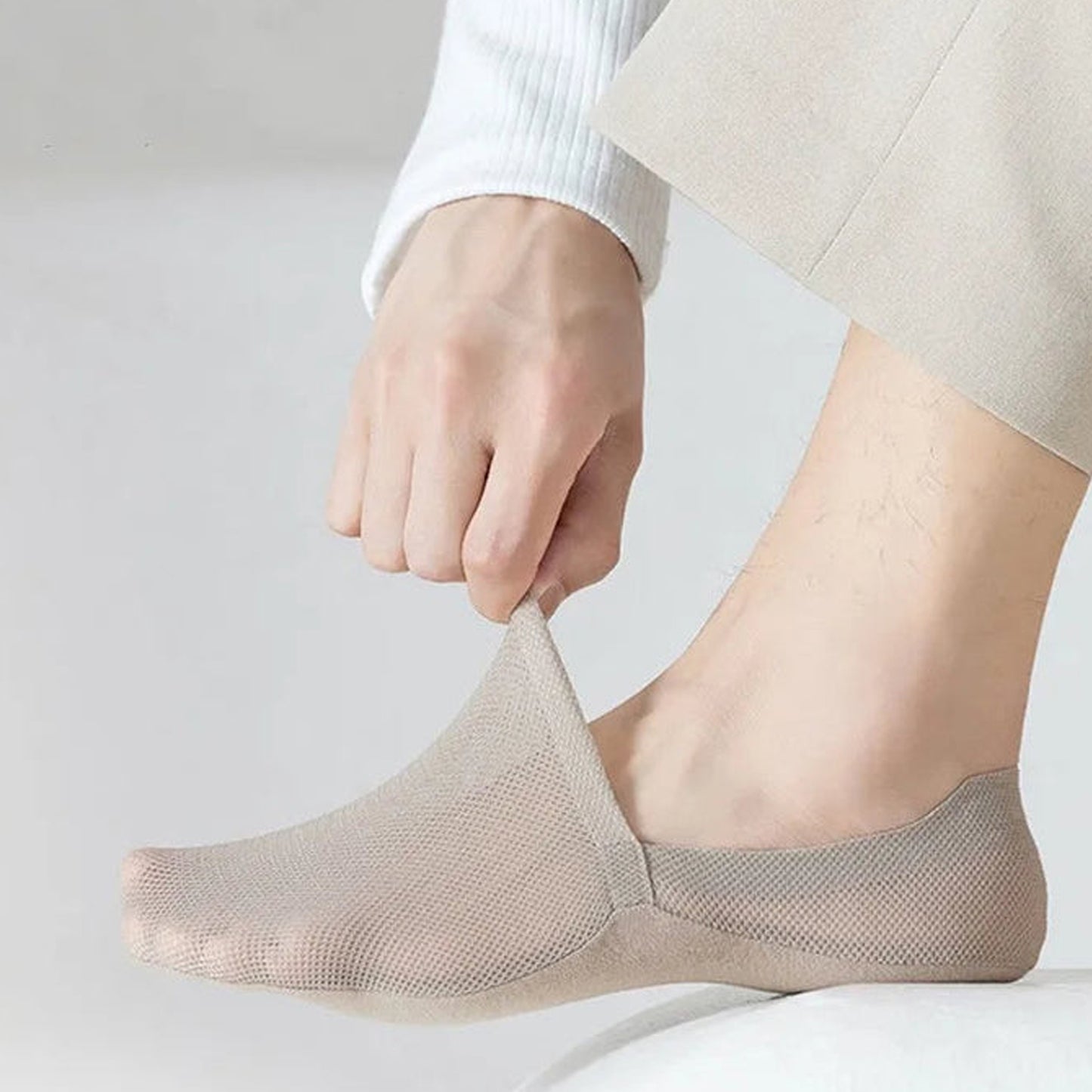Men’s Imported Mesh Anti-Slip Loafer Socks