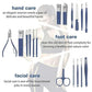 16 In 1 Stainless Steel Manicure Set - Blue