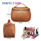 Women's Makeup Bag Portable Leather Storage Bags With Handle