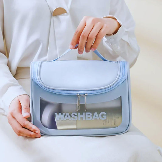 Blue Portable Travel Cosmetic Bag