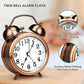 Alarm Clock Twin Bell Metal Frame With Light (Copper)