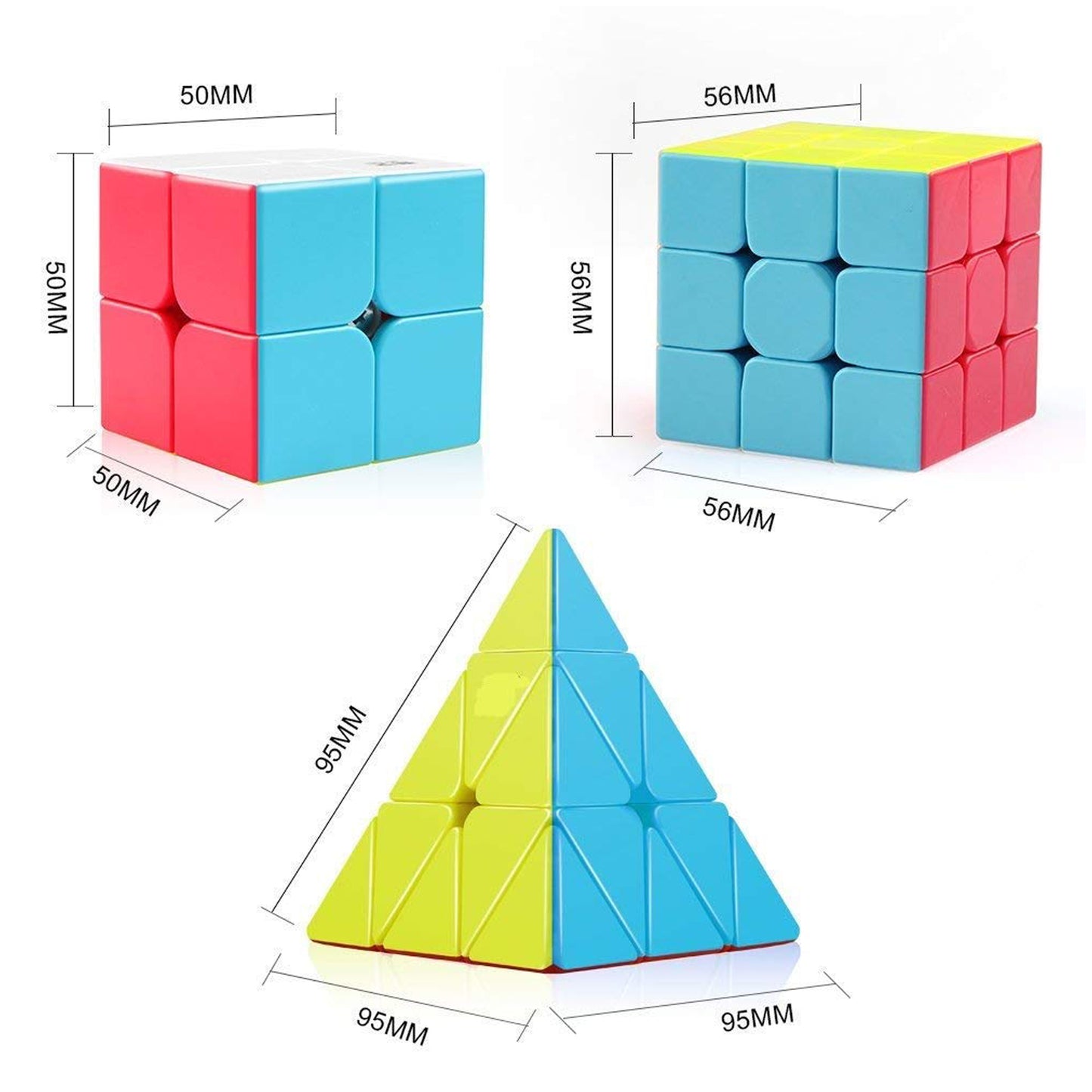 2x2 3x3 & Pyraminx Triangle Magic Cube Combo Set
