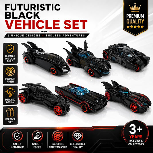 High-Speed Die-Cast Toy Cars (6 Pack)