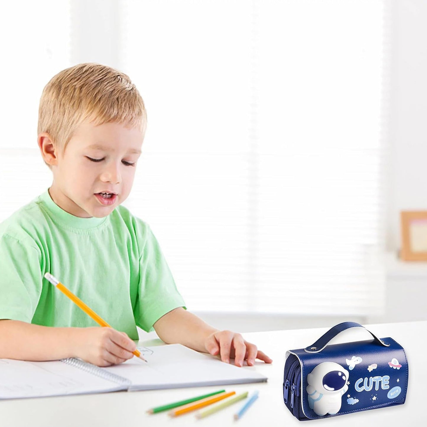 Cute Astronaut Style Pencil Pouch Big Pencil Case Zipper
