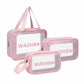 Pvc Cosmetic Pouch Make Up Wash Bag Set Of 3