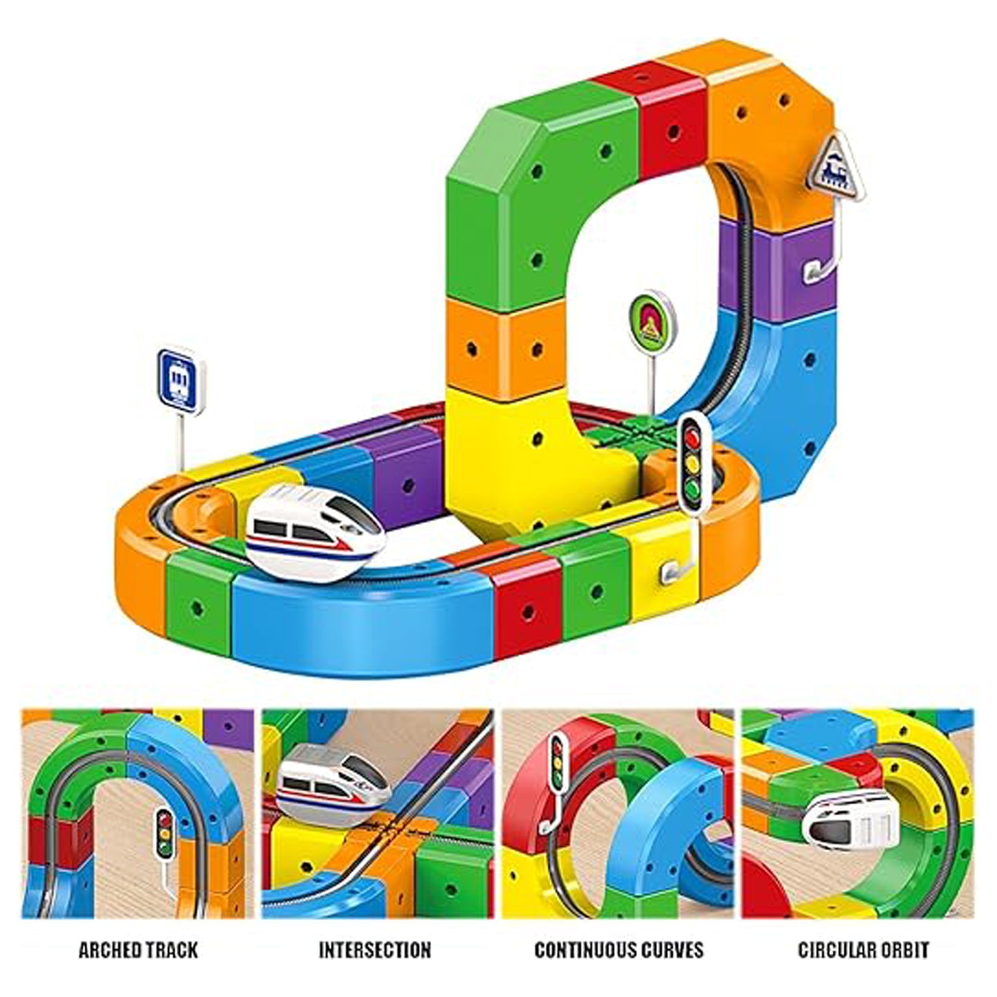 51Pcs Electric Train - STEM Educational Flexible Race Track