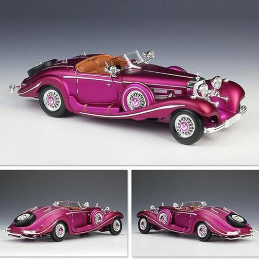 Mercedes Benz 500K 1:18 Diecast Scale Model Car Pink