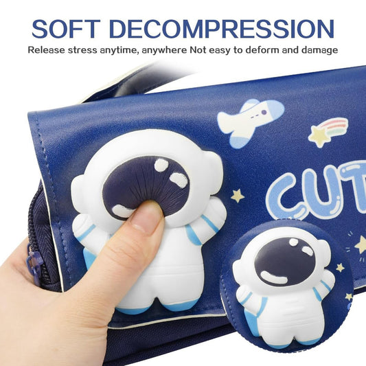 Cute Astronaut Style Pencil Pouch Big Pencil Case Zipper