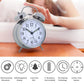 Alarm Clock Twin Bell Metal Frame With Light (Silver)