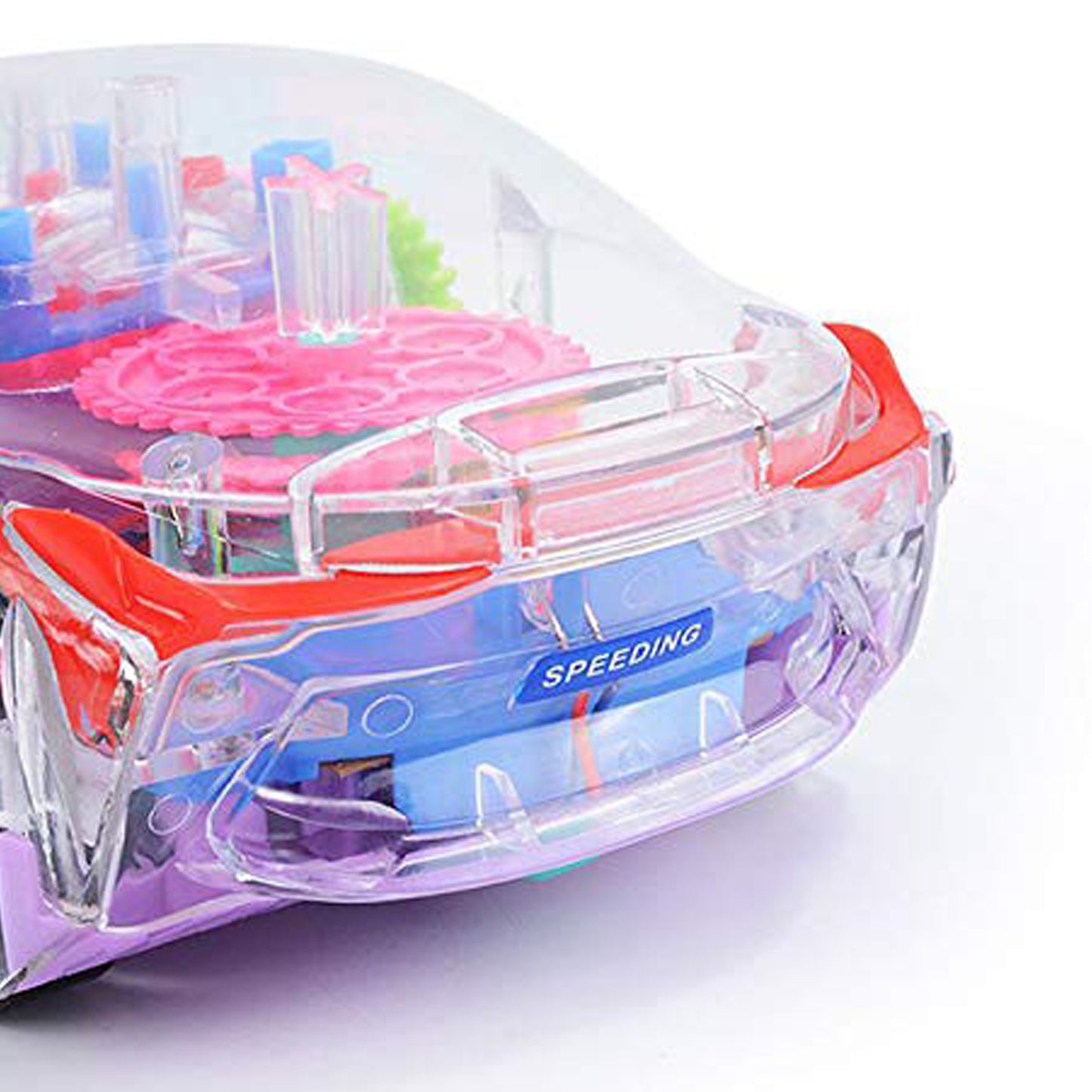 Transparent 360° Rotating Racing Car Toy For Kids