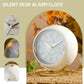 Round Desk Loud Alarm Silent Non-Ticking Clock (White)
