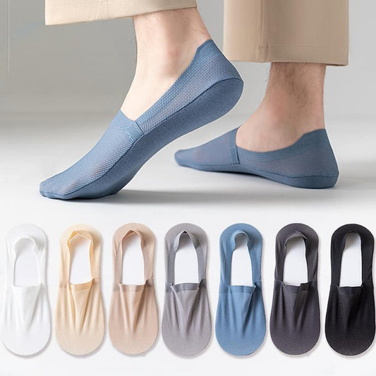 Men’s Imported Mesh Anti-Slip Loafer Socks (7 Pair)