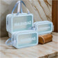 Pvc Cosmetic Pouch Make Up Wash Bag Set Of 3