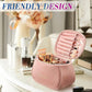 Portable Leather Cosmetic Storage Bag With Handle
