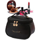 Stylish Toiletry Brush Large Capacity Leather Cosmetic Organizer With Handle