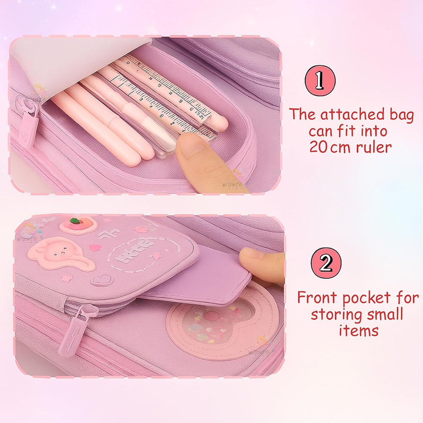 Canvas Pencil Case – Large Capacity 6 Layer With 3 Compartment For Kids